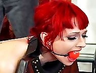 Wicked Redhead slut in excruciating Bondage scenes